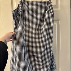 Blue and White Checkered Women's Summer Dress